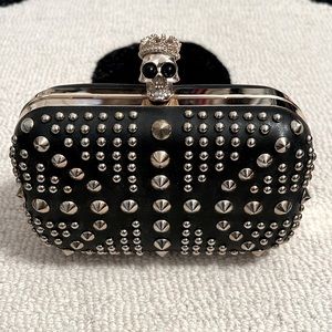 Black Studded Mini Clutch